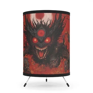 Demon Tripod Lampe - einzigartige Wohndeko, Nachtlicht, böhmische Beleuchtung, Horror - Bild 1 von 8