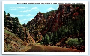 Postal CO Cliffs In Thompson Canyon De Colección Vista G5 - Imagen 1 de 2