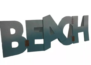 Wood Sign Says "Beach" Letters - Picture 1 of 9