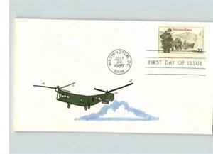 KOREA War Veterans, Hand Painted Helicopter, First Day of Issue, # 1 of 1 made - Picture 1 of 1