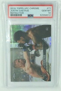 2018 Topps Chrome UFC - Justin Gaethje - Refractor #71 (PSA 10) (Qty)