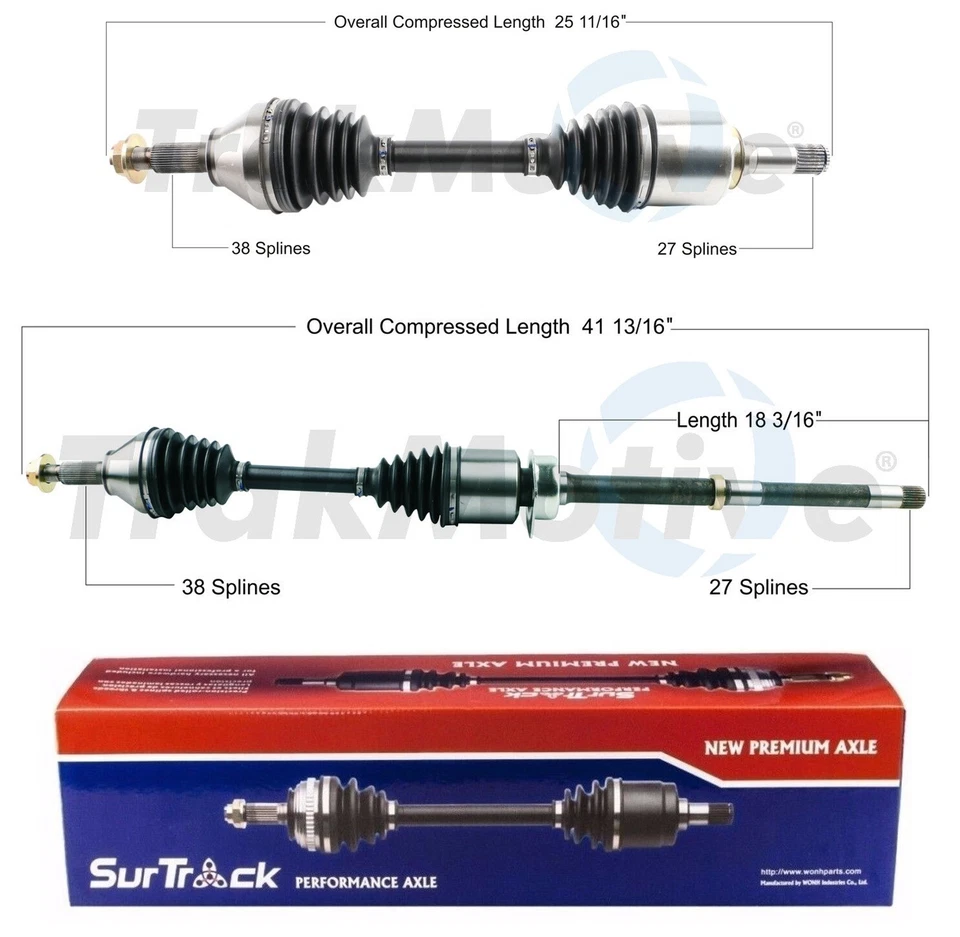 Juego de 2 ejes delanteros SurTrack AAR CV para Ford Flex Lincoln MKT V6 Foto 1 de 1