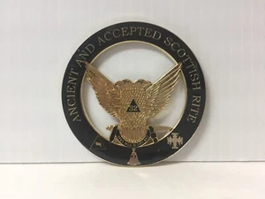 Ancient and Accepted Scottish Rite Black & Gold Emblem -- "Collectible" - Picture 1 of 6