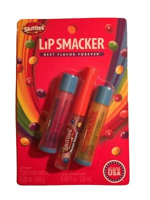 Bonne Bell SKITTLES DULCES GOLOSINAS Fresa Plátano Mango Lip Smacker Brillo De Colección Foto 1 de 4
