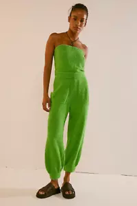 Mono de una pieza de felpa sin tirantes Free People Beach Claire M nuevo sin etiquetas - Imagen 1 de 7