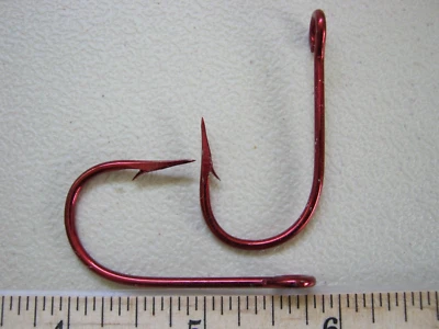 20 Eagle Claw Red open eye nickel siwash hooks size 7/0 - Image 1 of 3