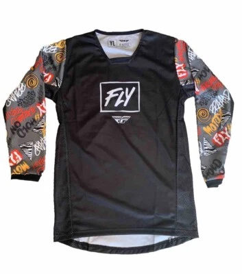 Camiseta Fly Racing Juvenil Talla L Negra Gris Mangas Largas Graffiti MX/ATV/BMX/UTV Foto 1 de 3