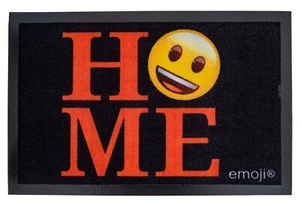 emoji- Türmatte HOME 60x40 cm Sauberlaufmatte Fußabtreter lustige Matte Smily - Bild 1 von 8