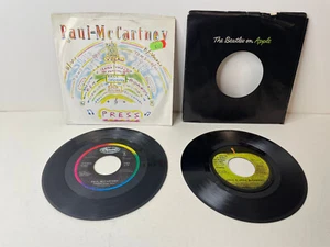 Paul McCartney 2x45 Lot Apple 1837 Capitol B5597 Vinyl Records + Picture Sleeve - Picture 1 of 14
