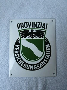 Emailschild Provinzial Versicherungsanstalten Werbung Emailleschild TOP 16x13cm - Picture 1 of 4