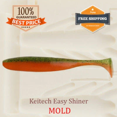 Keitech Easy Shiner Bait Mold Shad Swimbait Soft Plastic Lure 38-102 mm