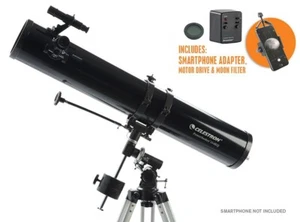 Celestron Powerseeker 114 EQ Astro Telescope + Motor + Phone Adapter #22037 BNIB - Picture 1 of 24
