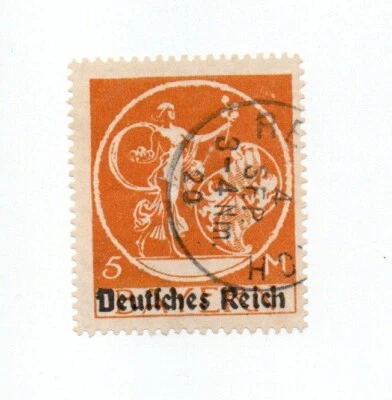 Germany, Deutsche Reich, Over print on BAYERN stamp, Mi.No. 136 II, used , - Image 1 of 3