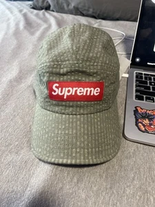 Supreme Seersucker Camp Hat Green - Picture 1 of 6