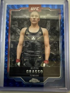 2025 TOPPS CHROME UFC #14 ALEXA GRASSO BLUE GEOMETRIC /99 - Picture 1 of 3