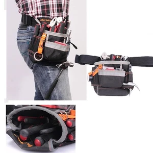 Multifunctional Belt Bag Portable Canvas Cloth Tool Belt with Pockets Gardening - Picture 1 of 8