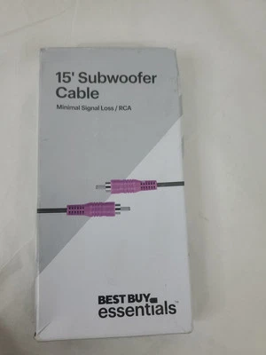 15' Subwoofer Cable 21G29A BEST BUY essentials NEW! - Image 1 of 4