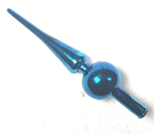 Vintage Metallic Ice Blue Plastic Tree Topper Finial 10" Retro MCM Christmas - Picture 1 of 4