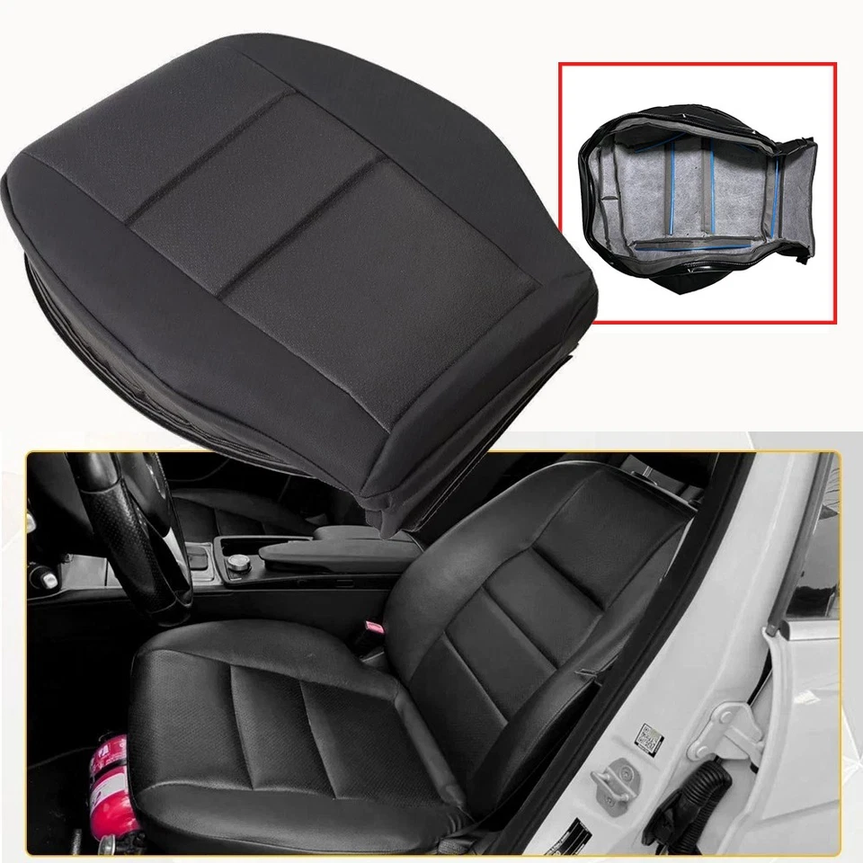 For 2008-2014 Mercedes Benz C2500 C300 C350 Driver Bottom Seat Cover Black - Image 1 of 4