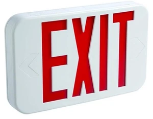 Cooper Lighting Thermoplastic Exit Emergency Combo White LED APX7R All-Pro LED - Picture 1 of 6