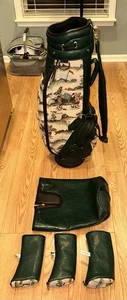 Rare Vintage Disney Themed Mickey Mouse & MInnie Mouse Belding Golf Bag w/Covers - Picture 1 of 24