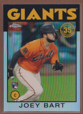 Joey Bart RC #B6BC-15 2021 Topps Chrome 1986 Topps 35th Anniversary Refractor - Image 1 of 3