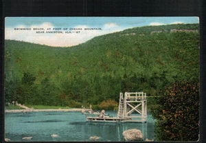 Nr ANNISTON, AL*  BEACH / SWIMMING AT CHEAHA STATE PARK * UNPOSTED VINTAGE LINEN - Picture 1 of 15