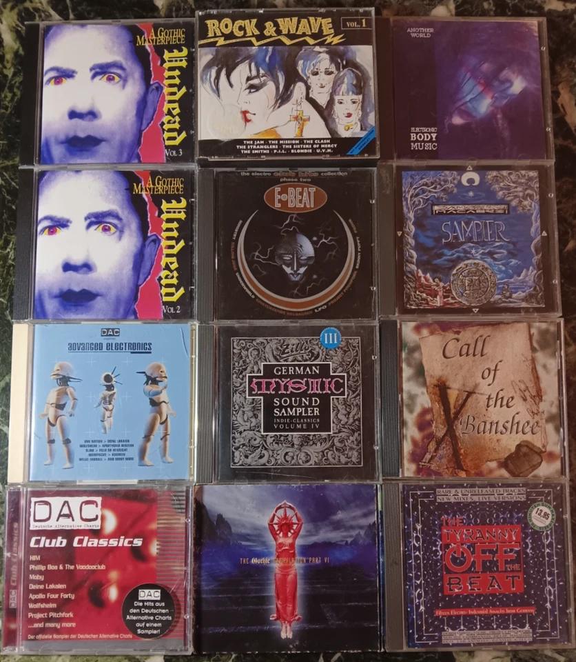 12 CDs Gothic Darkwave EBM Sampler Compilation Konvolut - Bild 1 von 2