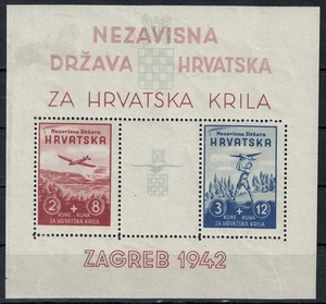 CROAZIA 1942 Pro aviazione BF MNH** - Imagen 1 de 1