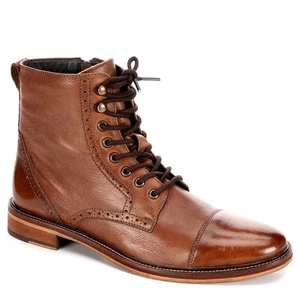 Franco Fortini Hombres Drexel Puntera Gorra Brogue Zapatos con Cordones, Tostado, EE. UU. 13 - Imagen 1 de 7
