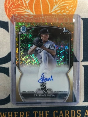 2023 Bowman Chrome CRISTIAN MENA Gold Speckle 1st Bowman Auto /50 - Image 1 of 2