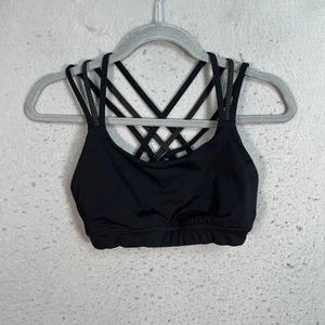 Reggiseno sportivo Lululemon nero con spalline e schiena incrociata taglia 6 palestra atletica - Foto 1 di 6
