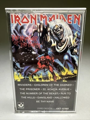 Iron Maiden The Number of the Beast Cassette Tape (1982, EMI Records) Untested Foto 1 de 4