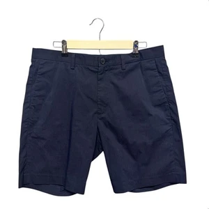 Theory Shorts Men’s Size 34 Blue Golf Preppy Chino Casual Flat Front Pinstripe - Picture 1 of 9