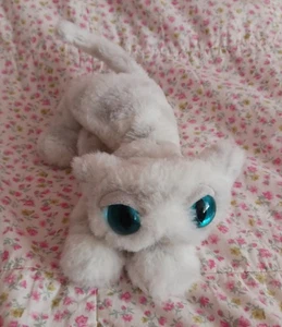 Retired Manhattan Toy Lanky Cat "Snow" White w/Gray stripes - Picture 1 of 5