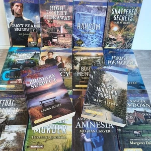 Harlequin LARGE PRINT Lot of 18 PB – Inspirational Suspense,  Amnesia & Danger - Bild 1 von 11