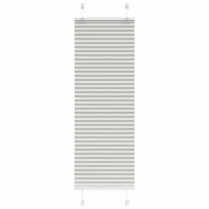 Light Grey Pleated Blind 40x150 cm Polyester, Elegant Design, Easy Assembly - Picture 1 of 5