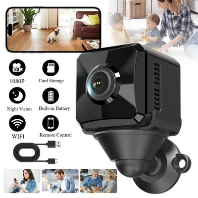 WLAN Mini Überwachungskamera 1080P HD Nachtsicht Wireless Camera 1000 mAh Akku - Bild 1 von 4