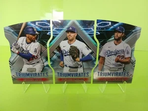 2023 Topps Stadium Club Triumvirates #T-22, 23 & 24 - Betts, Kershaw & Freeman - Picture 1 of 2