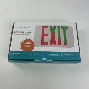 Simply Conserve LED Ausstiegsschild rot & grün Farboptionen offene Box - Bild 1 von 7
