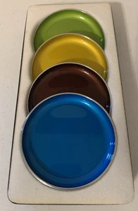 MCM Emalox Norway kleine Schale Teller Untersetzer 4er Set mehrfarbig Aluminium - Bild 1 von 4