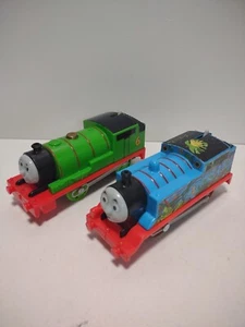 2013 Gullane Percy #6 & Thomas Ocean Painted #1 Motorized Train Engines - Picture 1 of 14