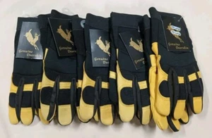 Nuevo en Paquete Juego de 5 Pares Guantes de Muñeca Ajustables de Piel de Ciervo Genuinos Talla 2X - Imagen 1 de 5