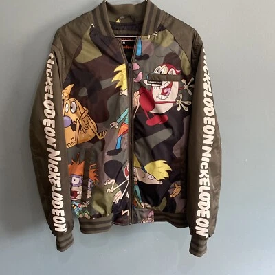 ЧЛЕНЫ только куртка nickelodeon, REN Stimpy RUGRATS зеленый пальто - Изображение 1 из 4