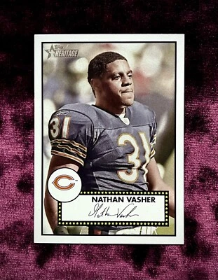 Nathan Vasher 1952 Topps Heritage MINT Facsimile Auto Bears Jersey Texas Horns💙 - Image 1 of 4