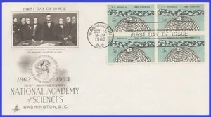 USA4 #1237 U/A ARTCRAFT FDC BL4 Science - Bild 1 von 1