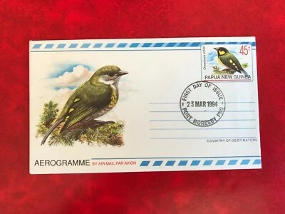 PAPUA NEW GUINEA 1989 AEROGRAMME MINT BERRY PECKERS - Image 1 of 3