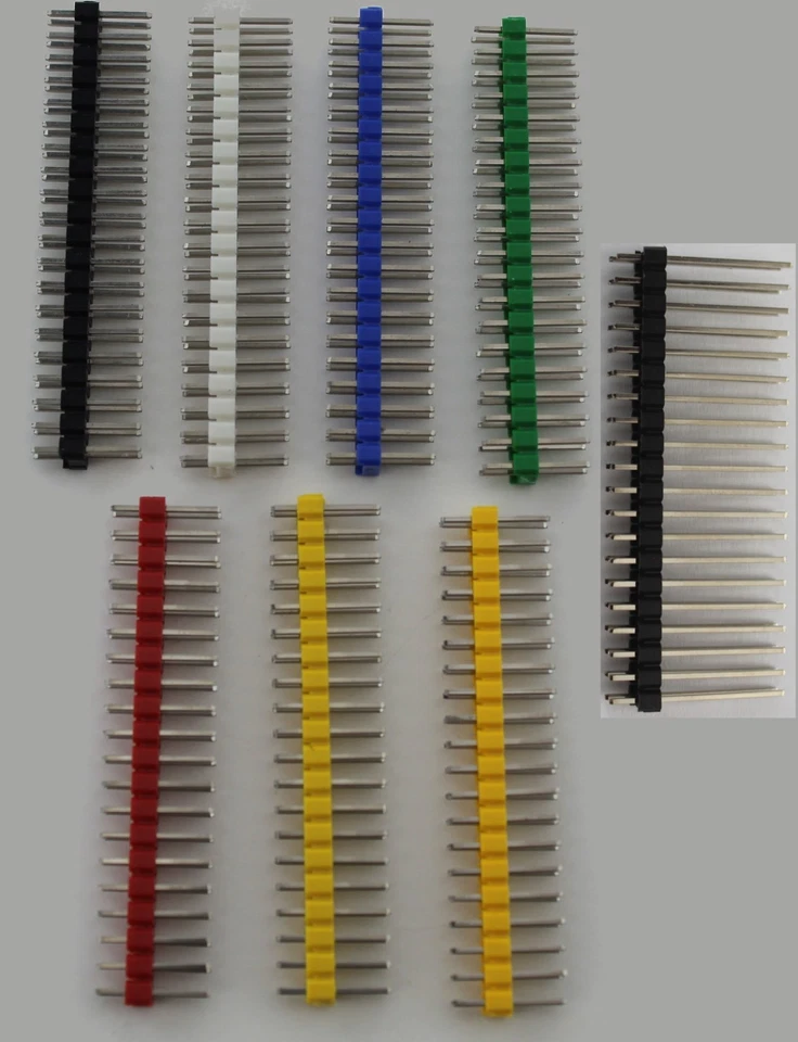 1/5/10 pcs 2x20 40 Pin Header for Pi Zero GPIO 2.54mm 0.1" Pitch Black Colors - Image 1 of 1