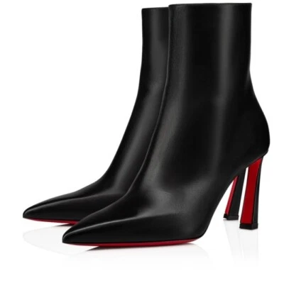 Christian Louboutin Condora Booty 85MM Leather Black Ankle Boots Size 39. NWB - Image 1 of 4