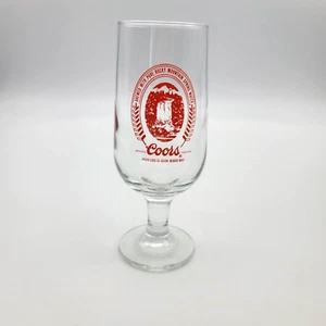 Vintage Coors Stemmed Beer Glass Mancave Barware Pub Bar Tableware Drinking - Picture 1 of 7